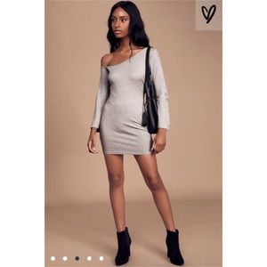 Lulus Asymmetrical Off-the-Shoulder Mini Dress